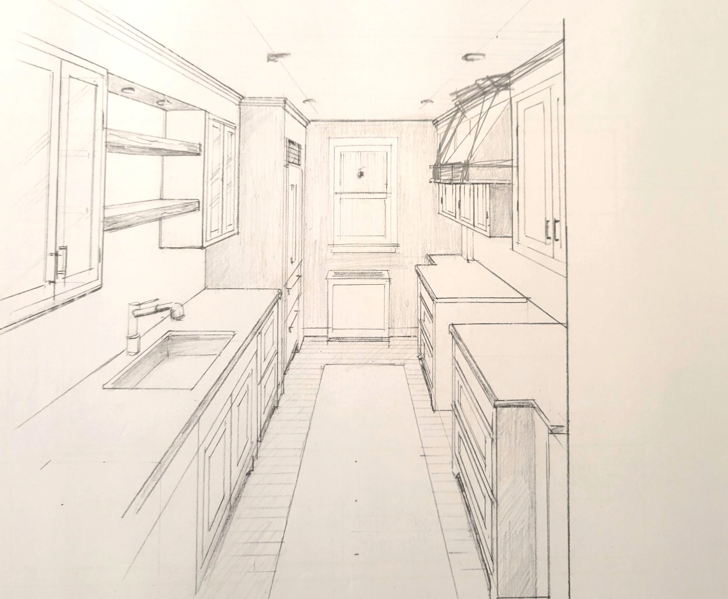 Renovated kitchen with custom cabinetry